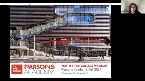Thumbnail for Parsons Academy Fall 2024 Webinar