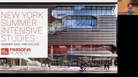 Thumbnail for ONLINE | Parsons Summer Intensive Studies 2026 | Pre-College Webinar