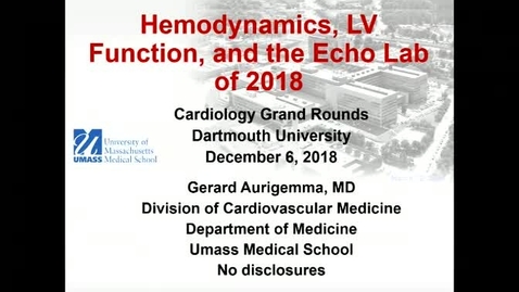 Thumbnail for Hemodynamics, Ventricular Function, and the Echo Lab of 2018