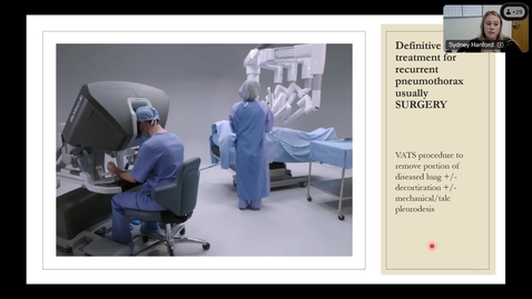 Thumbnail for 4/21/25 Topics in Medicine and Surgery - Presented by Sydney Hanford, MPAS, PA-C - Chemical Pleurodesis