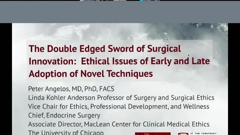 Thumbnail for entry The Double Edged Sword of Surgical Innovation: Ethical Issues in Early and Late Adoption of Novel Techniques