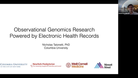 Thumbnail for entry Observational Genomic Research Powered by Elctronic Health Records