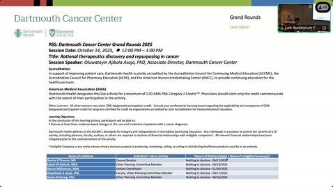 Thumbnail for Rational Therapeutics Discovery and Repurposing in Cancer