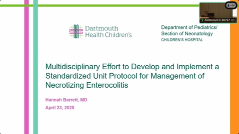 Thumbnail for Multidisciplinary Effort to Develop and Implement a Standardized Unit Protocol for Management of Necrotizing Enterocolitis