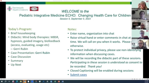 Thumbnail for entry 5 Project ECHO: Pediatric Integrative Medicine