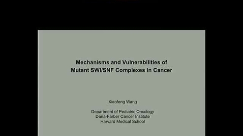 Thumbnail for Mechanisms and Vulnerabilities of Mutant SWI and SNF Complexes in Cancer
