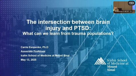Thumbnail for The intersection between brain injury and PTSD: What can we learn from trauma populations?