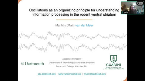 Thumbnail for Oscillations As An Organizing Principle For Understanding Nucleus Accumbens Information Processing