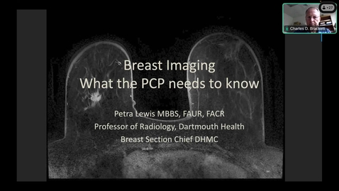 Thumbnail for Primary Care Grand Rounds - Breast Imaging: What the PCP Needs to Know, Petra J. Lewis, MD 8-15-2024
