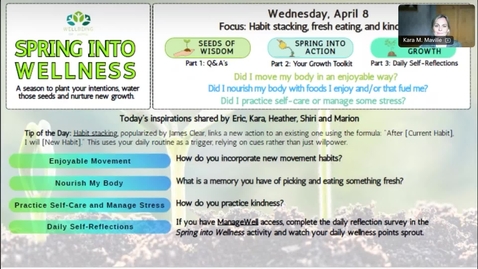 Thumbnail for Day 3 - Spring into Wellness