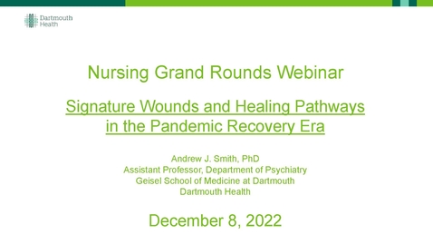 Thumbnail for entry Signature Wounds and Healing Pathways in the Pandemic Recovery Era
