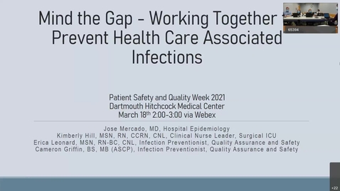 Thumbnail for entry Mind the Gap: Working Together to Prevent Healthcare Associated Infections 