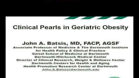 Thumbnail for Clinical Pearls in Geriatric Obesity