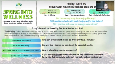 Thumbnail for Day 5 - Spring into Wellness