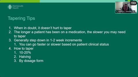 Thumbnail for 8/4/25 Topics in Medicine and Surgery - Cease and Desist! The Do’s and Don’ts of Deprescribing - Presented by Ashley Johnson, PharmD, BCPS