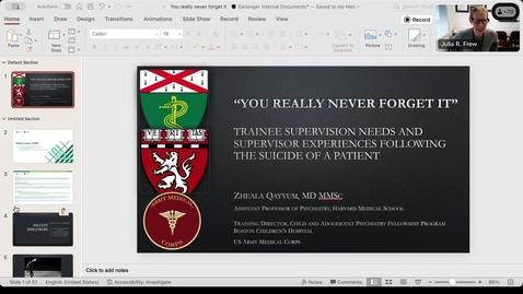 Thumbnail for &quot;You Really Never Forget It”  Psychiatry Trainee Supervision Needs and Supervisor Experiences Following the Suicide of a Patient