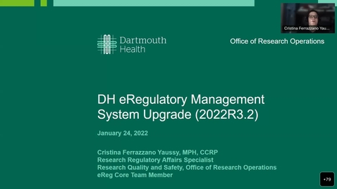 Thumbnail for entry Translational Tuesday - DH eReglatory Management System Upgrade (2022R3.2)