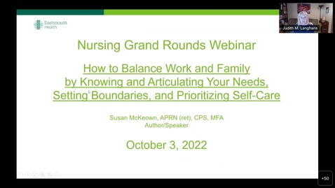 Thumbnail for entry How to Balance Work and Family by Knowing and Articulating Your Needs, Setting Boundaries, and Prioritizing Self-Care
