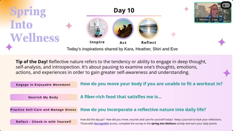 Thumbnail for Spring into Wellness - Day 10