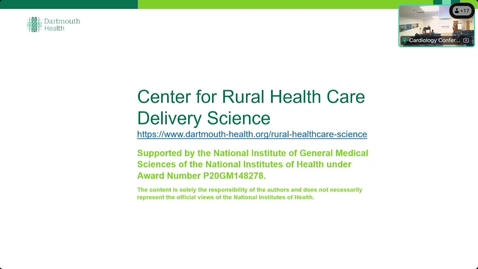 Thumbnail for Exemplar Mixed Methods Research to Elucidate Barriers Faced by Rural Communities; Karen Schifferdecker, PhD, MPH
