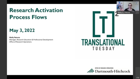 Thumbnail for entry Translational Tuesday - Presenting the ORO Research Activation Process Flows!