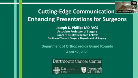 Thumbnail for Cutting-Edge Communication: Enhancing Presentations for Surgeons