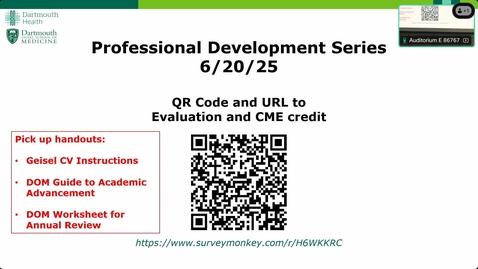Thumbnail for Professional Development Series - Kathy Kirkland - “A Look Behind the Curtain: Demystifying the Promotion Process and Building your CV”