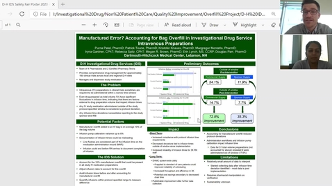 Thumbnail for Manufactured Error? Accounting for Bag Overfill in Investigational Drug Service Intravenous Preparations