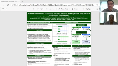 Thumbnail for entry Manufactured Error? Accounting for Bag Overfill in Investigational Drug Service Intravenous Preparations