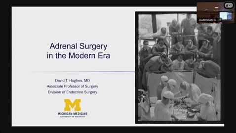 Thumbnail for Adrenal Surgery in the Modern Era