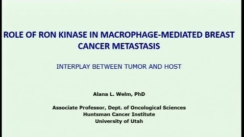 Thumbnail for entry Role of Ron Kinase in Macrophage-Mediated Breast Cancer Metastasis: Interplay Between Tumor and Host