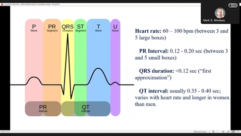 Thumbnail for entry 8/21/23 Topics in Medicine and Surgery - EKG Basics presented by Mark Bilodeau PA - C