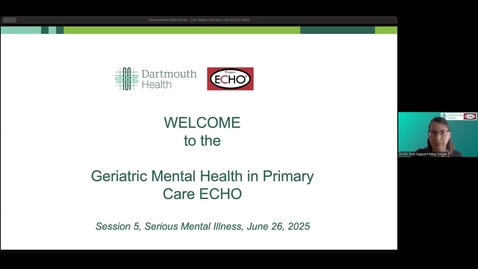 Thumbnail for 5 Geriatric Mental Health in Primary Care ECHO