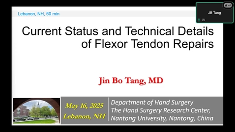 Thumbnail for Curent Status and Technical Details of Flexor Tendon Repairs