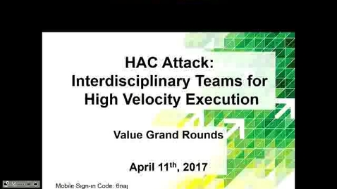 Thumbnail for entry HAC Attack: Interdisciplinary Teams for High Velocity Execution