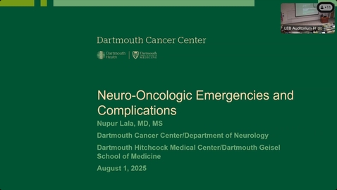 Thumbnail for Neuro-Oncologic Emergencies