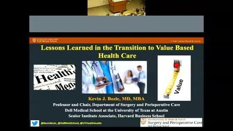 Thumbnail for entry Lessons Learned in the Transition to Value Based Health Care