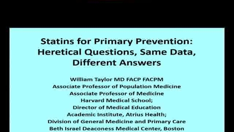 Thumbnail for entry Statins for Primary Prevention