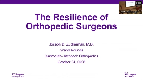 Thumbnail for The Resilience of Orthopedic Surgeons 