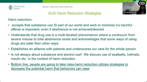 Thumbnail for 11/18/2024 Topics in Medicine and Surgery - Treating Substance Use Disorder and Alcohol Use Disorder in Primary Care - Presented by Elizabeth Morency PMHNP-BC and Nadee Siriwardana PMHNP-BC