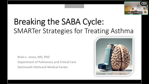 Thumbnail for Primary Care Grand Rounds - Breaking the SABA Cycle: Smarter Strategies for Treating Asthma, Brian L. Jones, MD, 3-20-2025