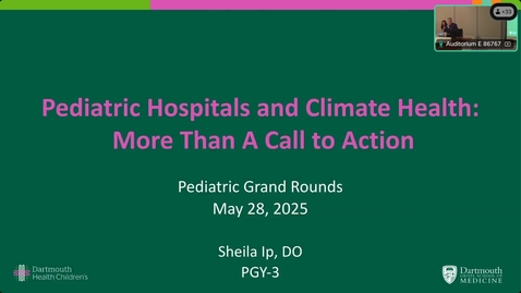 Thumbnail for Pediatric Hospitals and Climate Health, More than Just a Call to Action