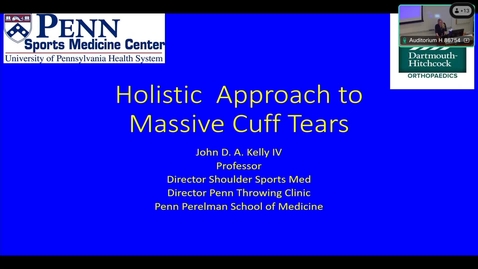 Thumbnail for Arthroscopic Treatment Massive Rotator Cuff Tears and How to Live an Energized Life