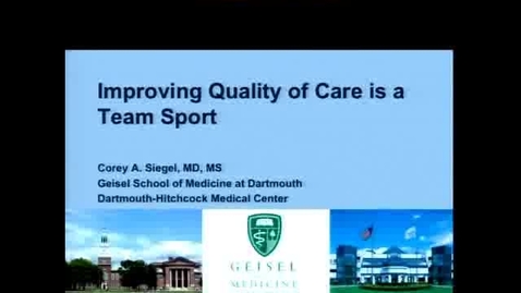 Thumbnail for entry Improving Quality of Care is a Team Sport