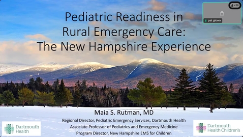 Thumbnail for Pediatric Readiness in Rural Emergency Care: The New Hampshire Experience