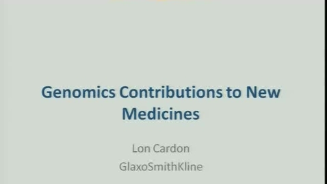 Thumbnail for Genomics Contributions to New Medicines