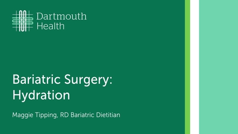 Thumbnail for Bariatric Surgery: Hydration