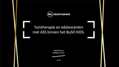 Miniatuur voor JC 10 - Tuintherapie en adolescenten met ASS binnen het BuSO KIDS