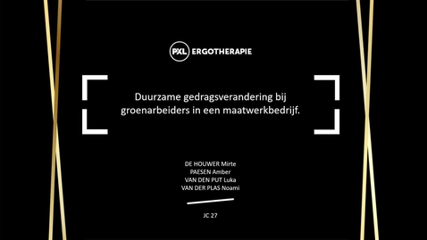 Miniatuur voor JC 27 - Duurzame gedragsverandering bij groenarbeiders in een maatwerkbedrijf