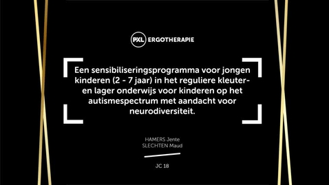 Miniatuur voor JC 18 - Sensibiliseringsprogramma voor jonge kinderen op het autisme spectrum